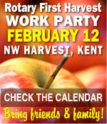 Rotary First Harvest Work Party—check the calendar!