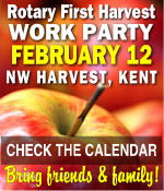 Rotary First Harvest Work Party—check the calendar!