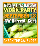 Rotary First Harvest Work Party—check the calendar!