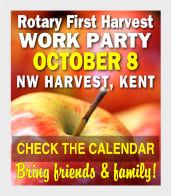 Rotary First Harvest Work Party—check the calendar!
