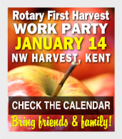 Rotary First Harvest Work Party—check the calendar!